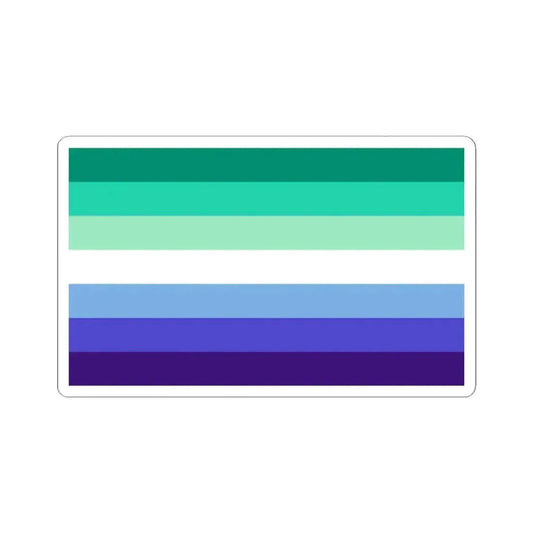 Gay Men Pride Flag - STICKER Vinyl Kiss-Cut Decal 2 Inch White - The Sticker Space