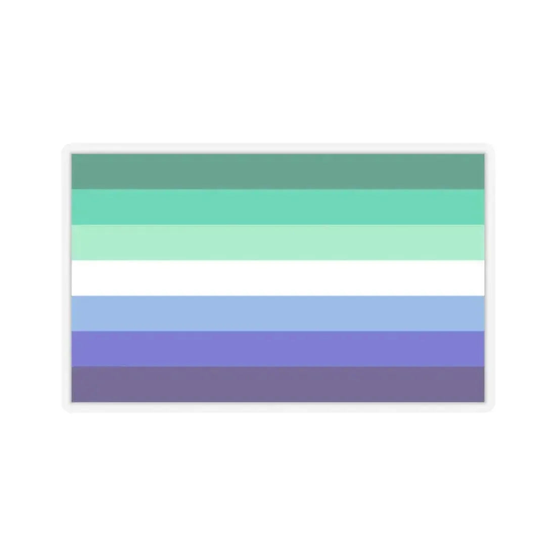 Gay Men Pride Flag - STICKER Vinyl Kiss-Cut Decal 3 Inch Transparent - The Sticker Space
