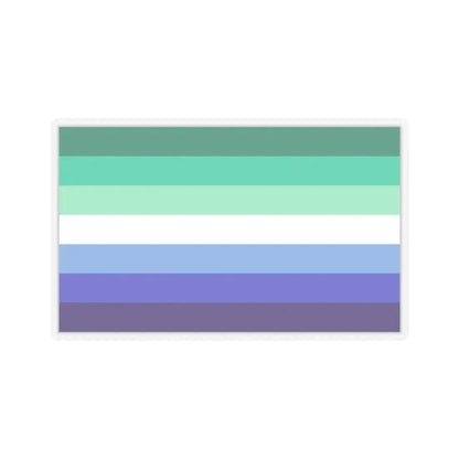 Gay Men Pride Flag - STICKER Vinyl Kiss-Cut Decal 3 Inch Transparent - The Sticker Space