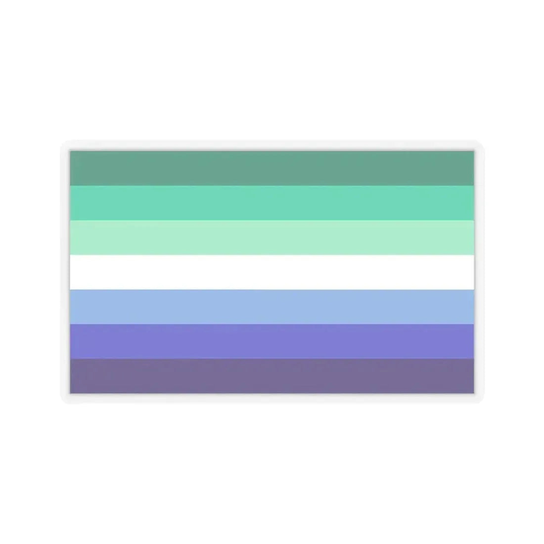 Gay Men Pride Flag - STICKER Vinyl Kiss-Cut Decal 4 Inch Transparent - The Sticker Space