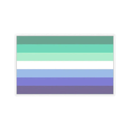 Gay Men Pride Flag - STICKER Vinyl Kiss-Cut Decal 4 Inch Transparent - The Sticker Space