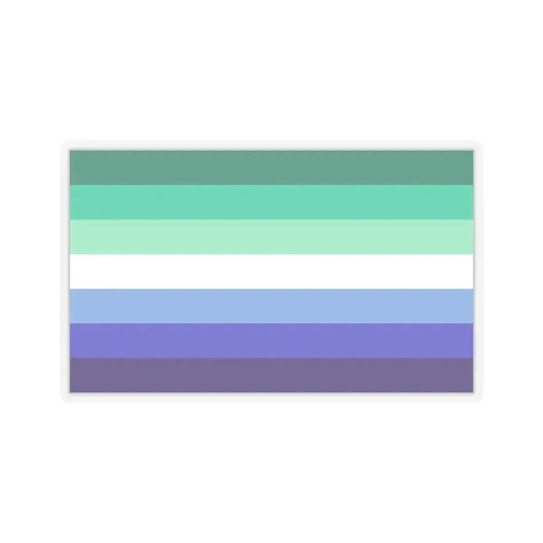 Gay Men Pride Flag - STICKER Vinyl Kiss-Cut Decal 6 Inch Transparent - The Sticker Space