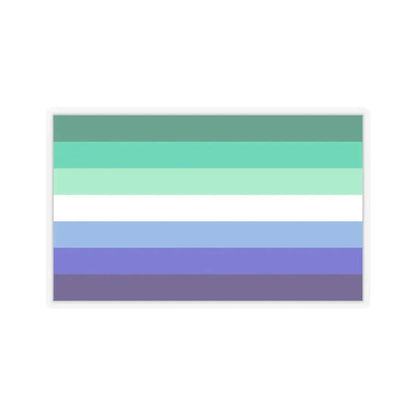 Gay Men Pride Flag - STICKER Vinyl Kiss-Cut Decal 6 Inch Transparent - The Sticker Space