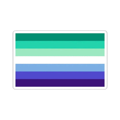 Gay Men Pride Flag - STICKER Vinyl Kiss-Cut Decal 6 Inch White - The Sticker Space