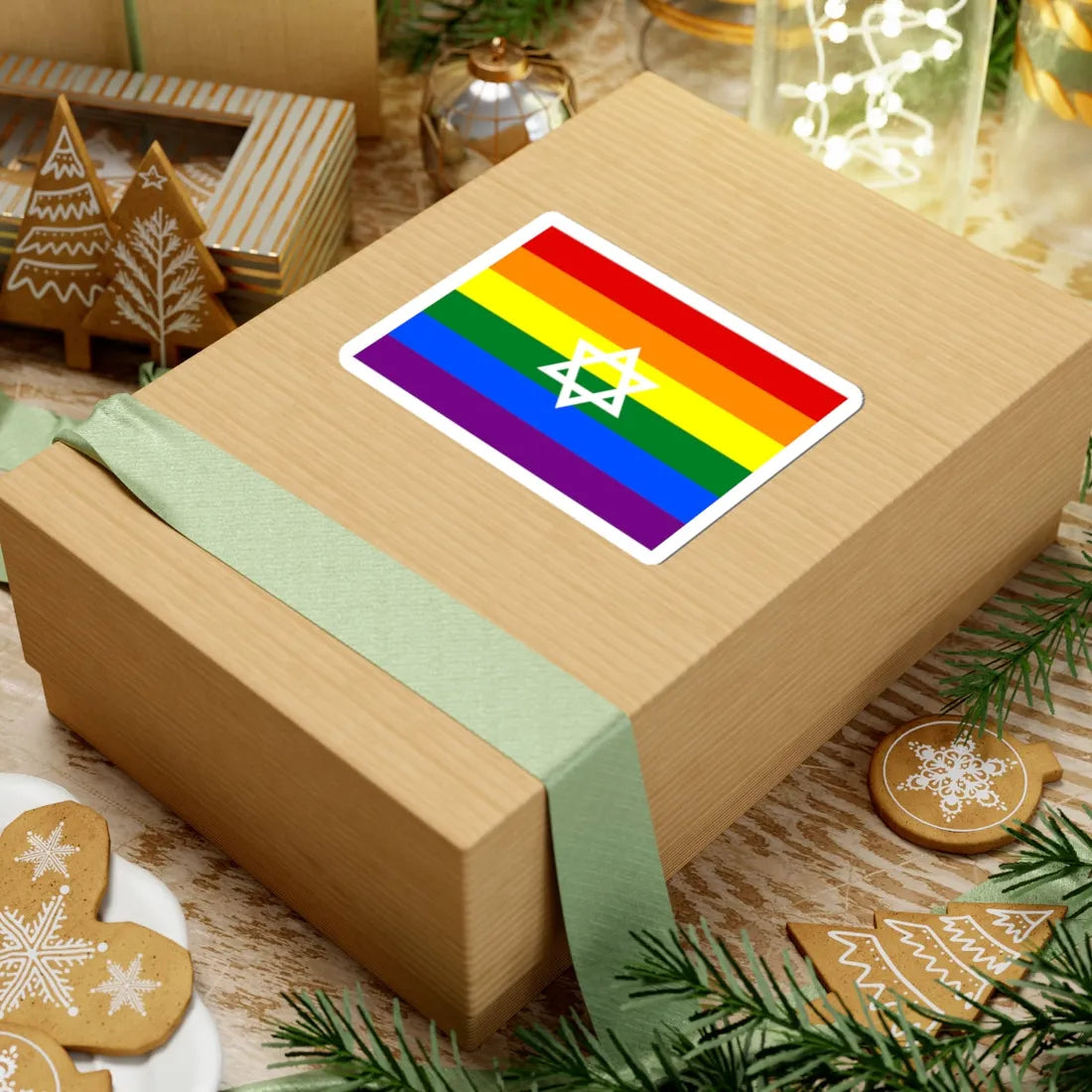 Gay Pride flag of Israel (Israel) STICKER Vinyl Kiss-Cut Decal - The Sticker Space