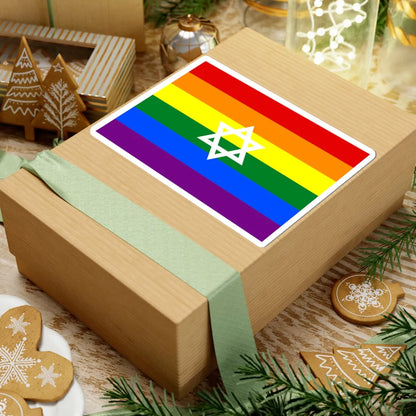 Gay Pride flag of Israel (Israel) STICKER Vinyl Kiss-Cut Decal - The Sticker Space