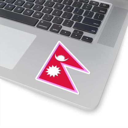 Gay Pride flag of Nepal (Nepal) STICKER Vinyl Kiss-Cut Decal - The Sticker Space
