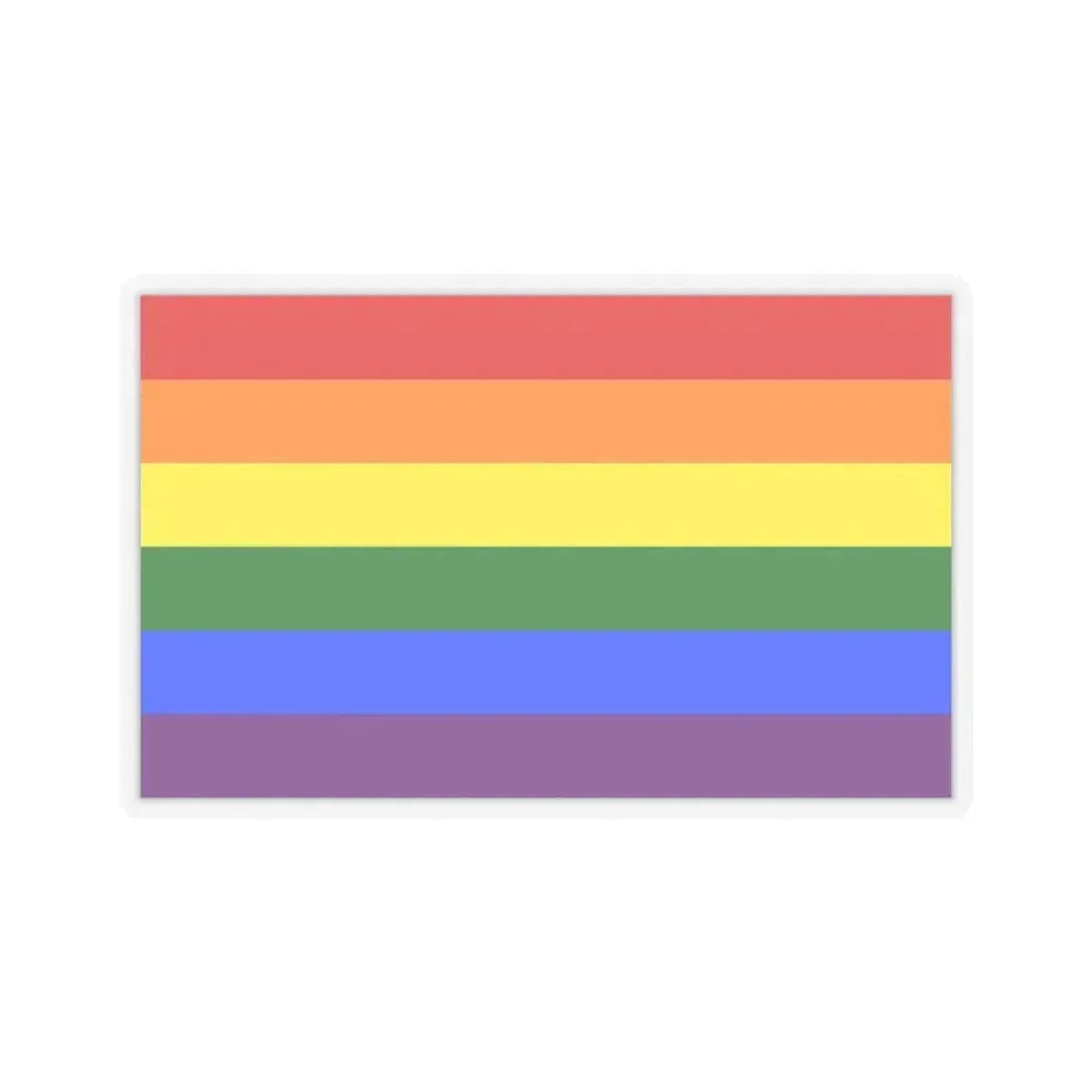 Gay Pride Flag - STICKER Vinyl Kiss-Cut Decal 2 Inch Transparent - The Sticker Space