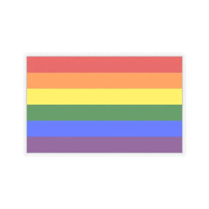 Gay Pride Flag - STICKER Vinyl Kiss-Cut Decal 2 Inch Transparent - The Sticker Space
