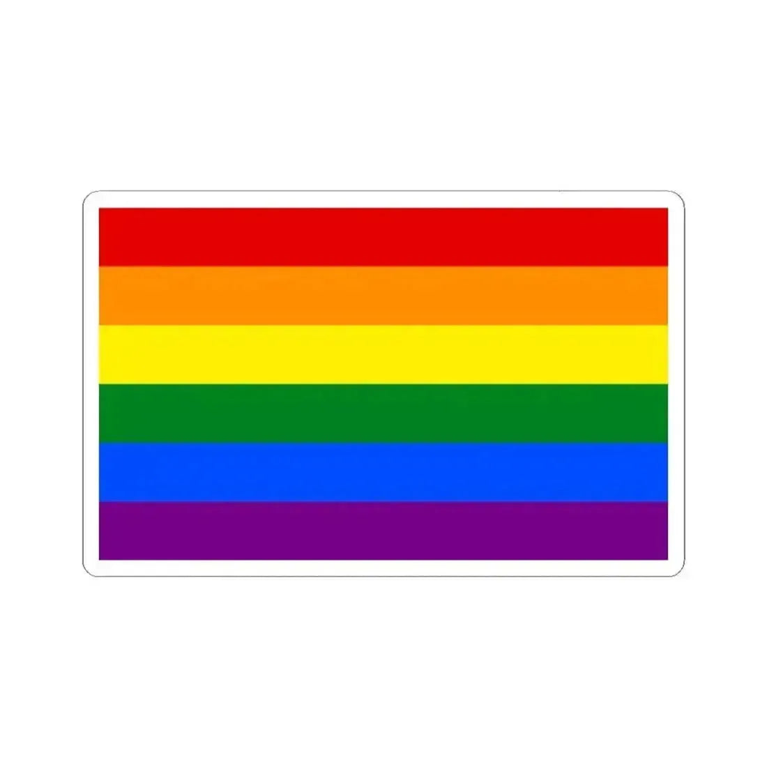 Gay Pride Flag - STICKER Vinyl Kiss-Cut Decal 2 Inch White - The Sticker Space