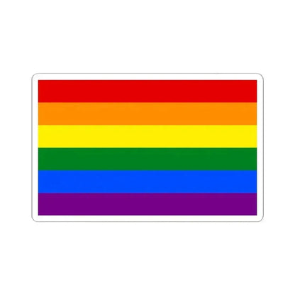 Gay Pride Flag - STICKER Vinyl Kiss-Cut Decal 2 Inch White - The Sticker Space