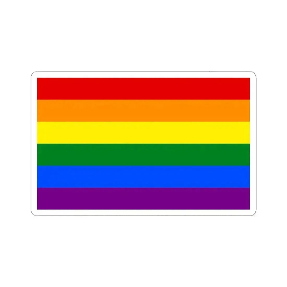 Gay Pride Flag - STICKER Vinyl Kiss-Cut Decal 2 Inch White - The Sticker Space
