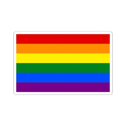 Gay Pride Flag - STICKER Vinyl Kiss-Cut Decal 2 Inch White - The Sticker Space