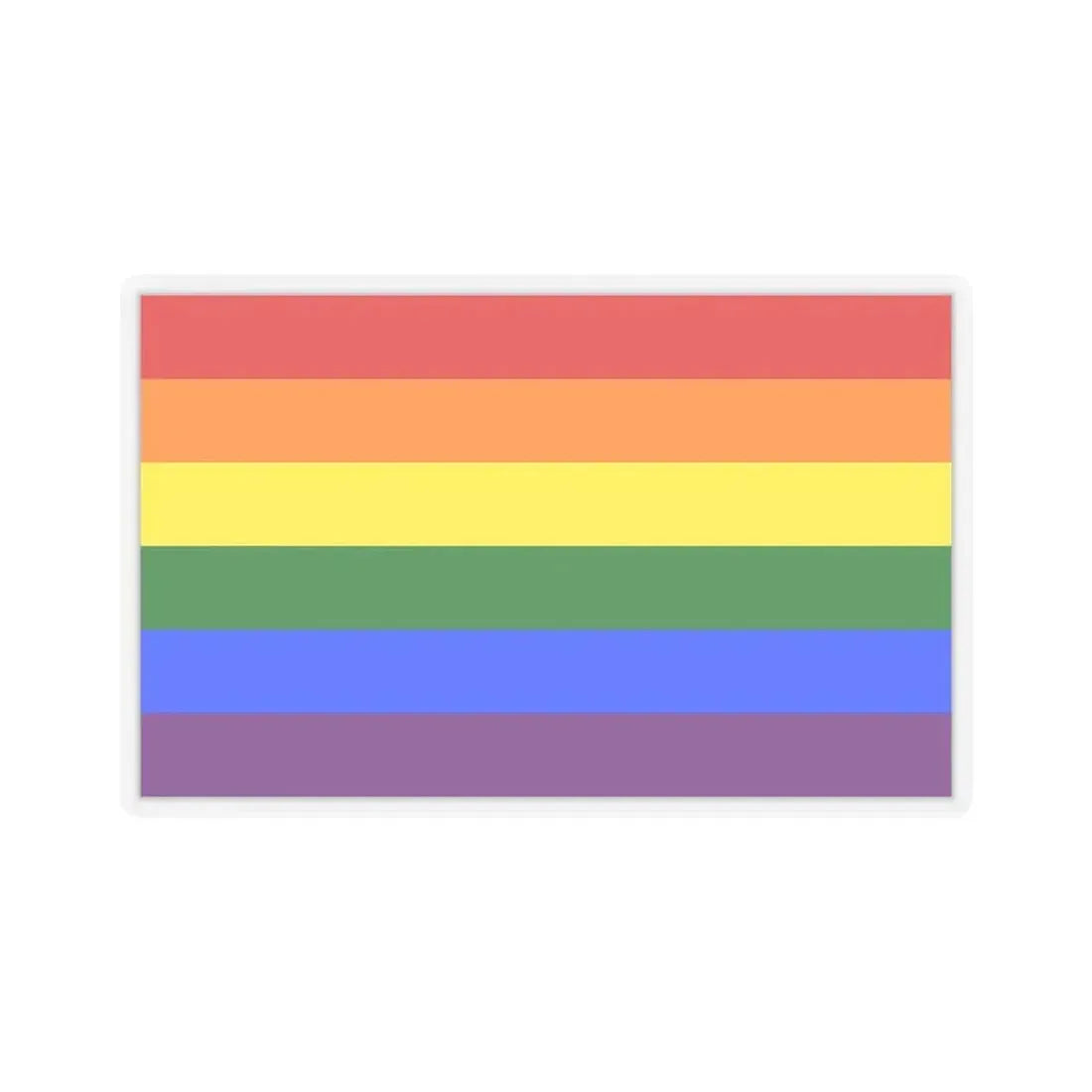 Gay Pride Flag - STICKER Vinyl Kiss-Cut Decal 3 Inch Transparent - The Sticker Space