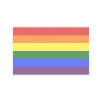 Gay Pride Flag - STICKER Vinyl Kiss-Cut Decal 3 Inch Transparent - The Sticker Space