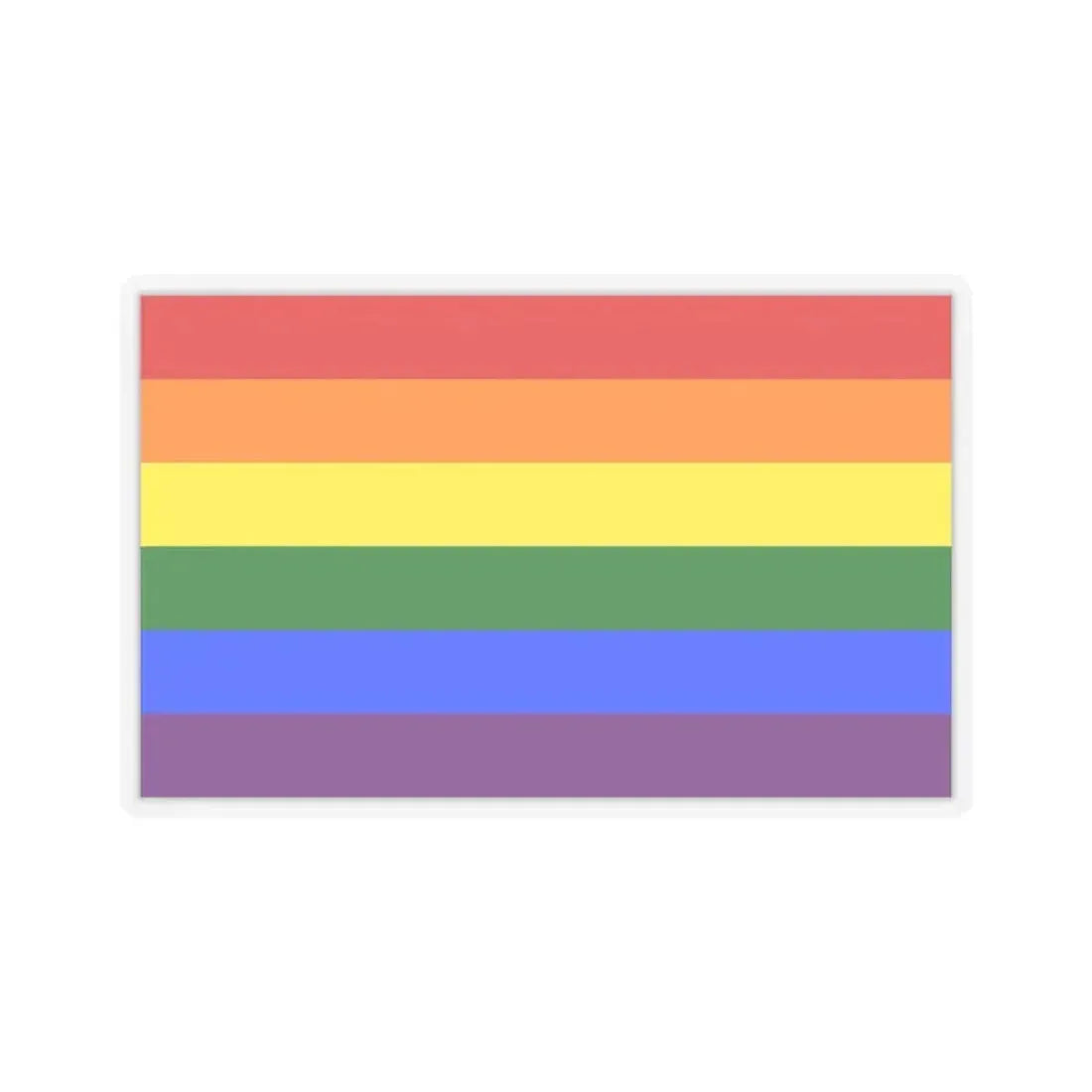 Gay Pride Flag - STICKER Vinyl Kiss-Cut Decal 4 Inch Transparent - The Sticker Space