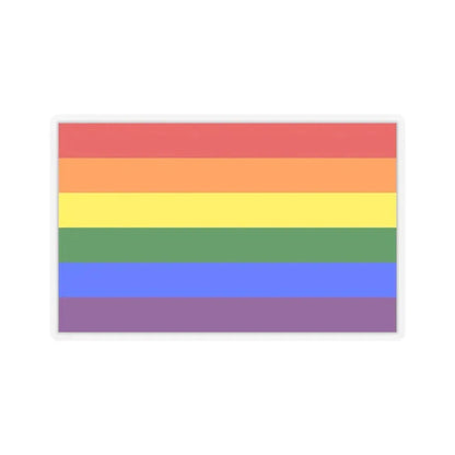 Gay Pride Flag - STICKER Vinyl Kiss-Cut Decal 4 Inch Transparent - The Sticker Space