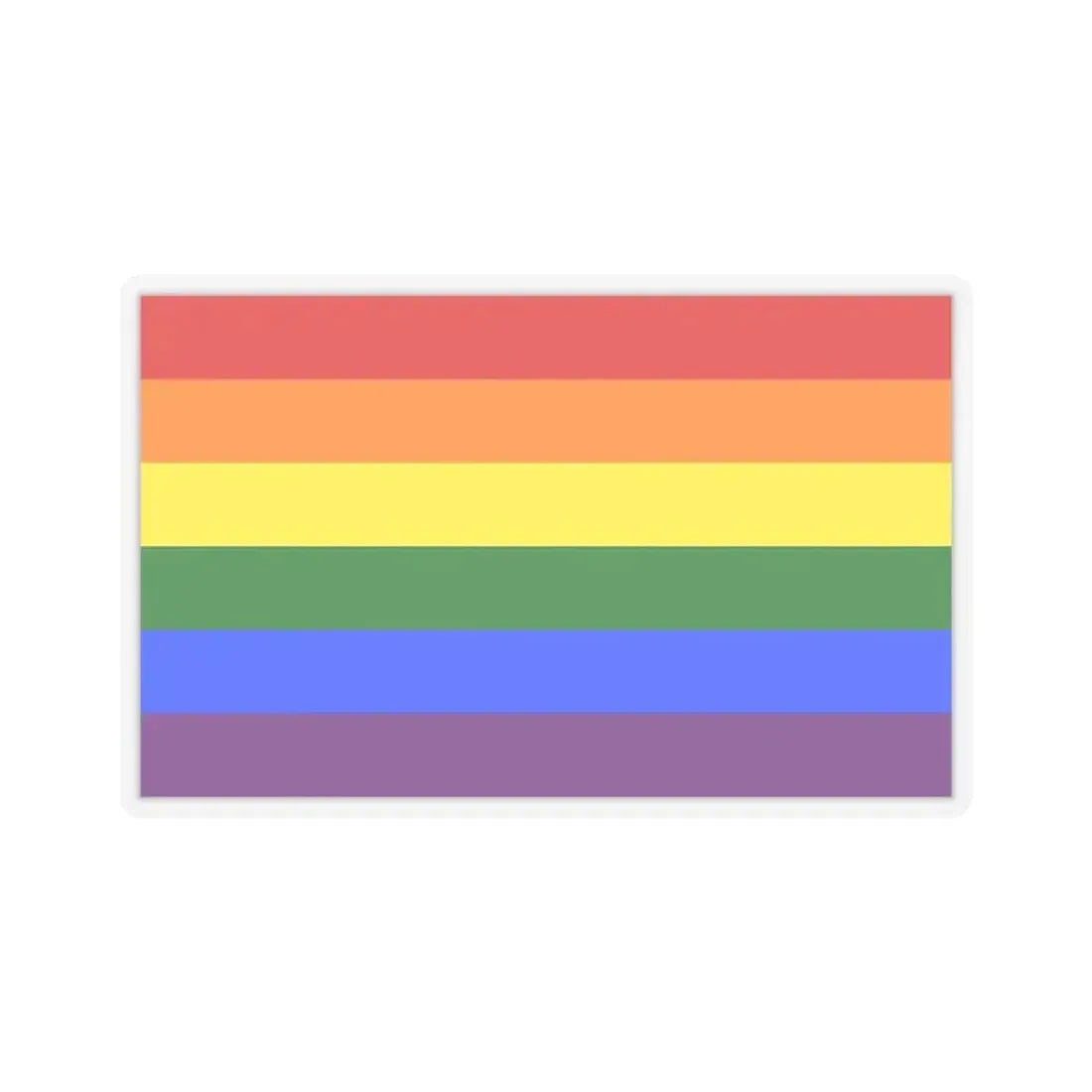 Gay Pride Flag - STICKER Vinyl Kiss-Cut Decal 6 Inch Transparent - The Sticker Space
