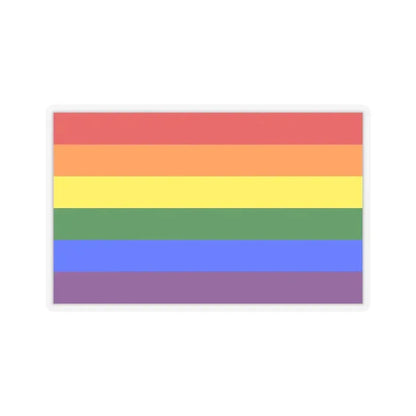 Gay Pride Flag - STICKER Vinyl Kiss-Cut Decal 6 Inch Transparent - The Sticker Space
