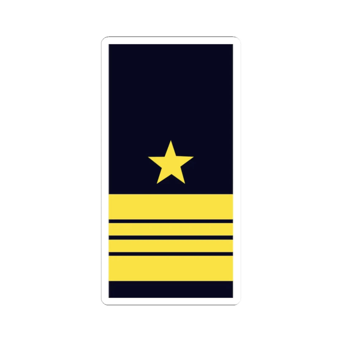 GE NAVY OF 2b StKptLt (Military Rank) STICKER Vinyl Kiss-Cut Decal 2 Inch White - The Sticker Space