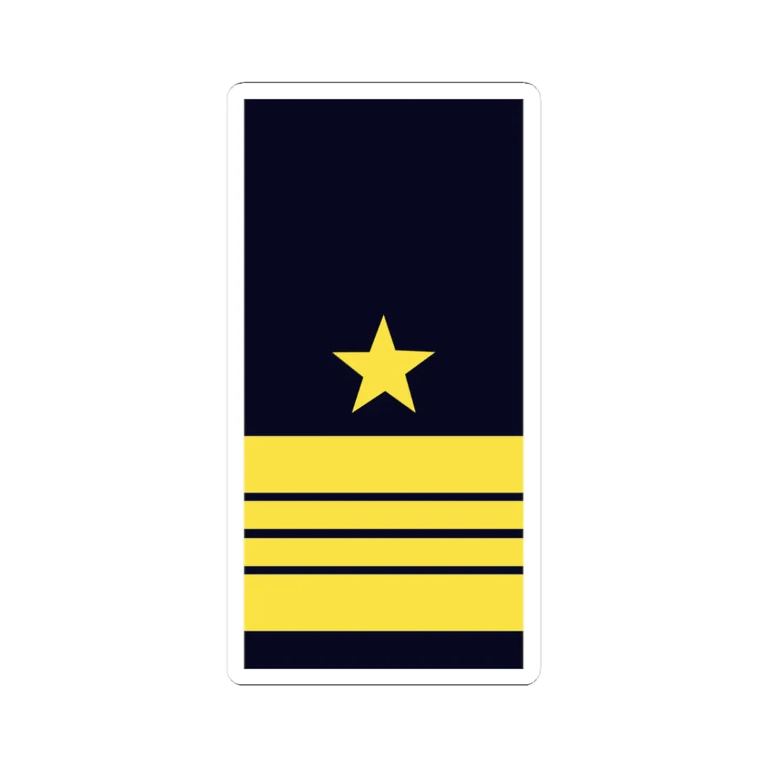 GE NAVY OF 2b StKptLt (Military Rank) STICKER Vinyl Kiss-Cut Decal 3 Inch White - The Sticker Space