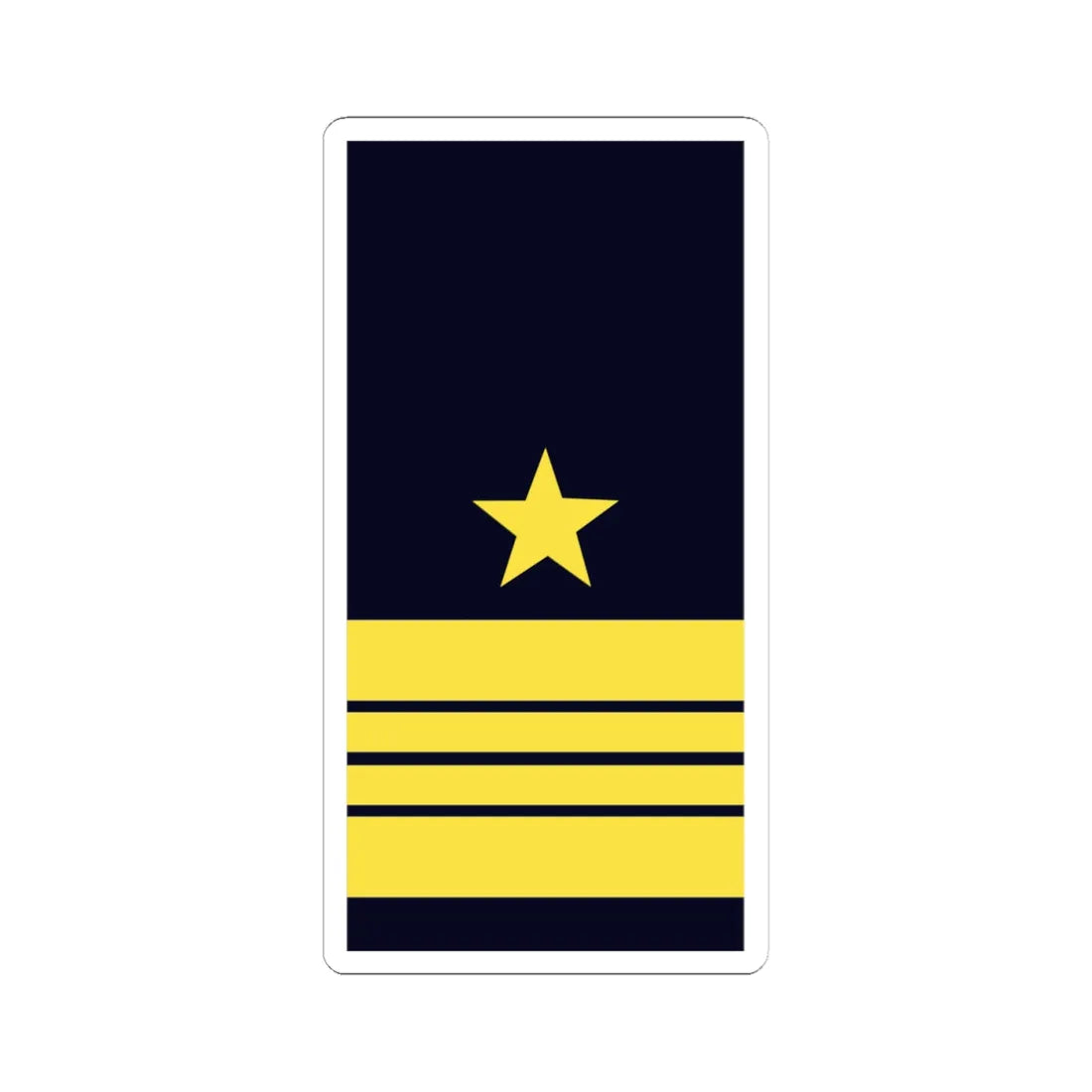 GE NAVY OF 2b StKptLt (Military Rank) STICKER Vinyl Kiss-Cut Decal 4 Inch White - The Sticker Space