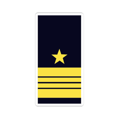 GE NAVY OF 2b StKptLt (Military Rank) STICKER Vinyl Kiss-Cut Decal 4 Inch White - The Sticker Space