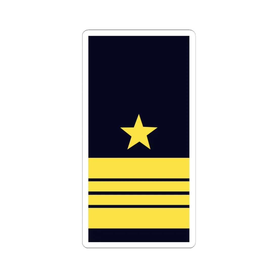 GE NAVY OF 2b StKptLt (Military Rank) STICKER Vinyl Kiss-Cut Decal 6 Inch White - The Sticker Space