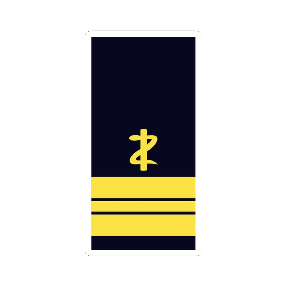 GE NAVY OF 2dent StArzt (Military Rank) STICKER Vinyl Kiss-Cut Decal 2 Inch White - The Sticker Space