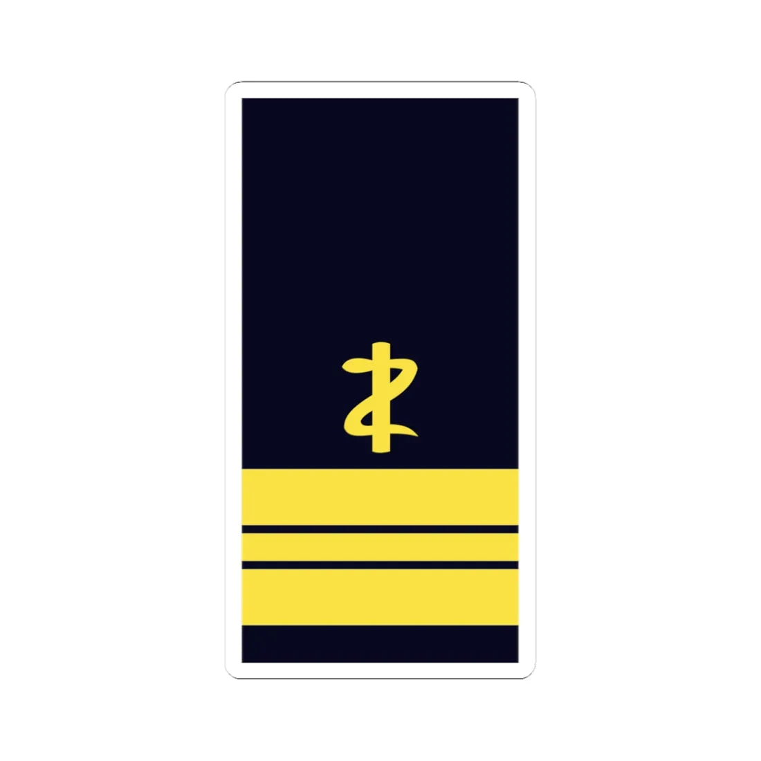 GE NAVY OF 2dent StArzt (Military Rank) STICKER Vinyl Kiss-Cut Decal 3 Inch White - The Sticker Space