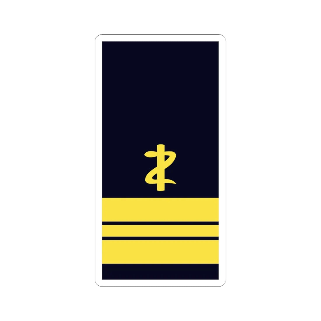 GE NAVY OF 2dent StArzt (Military Rank) STICKER Vinyl Kiss-Cut Decal 4 Inch White - The Sticker Space