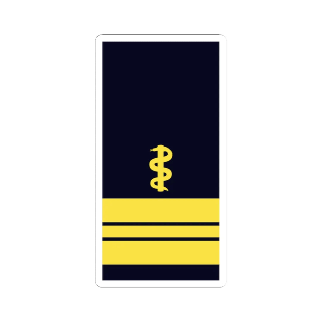 GE NAVY OF 2med StArzt (Military Rank) STICKER Vinyl Kiss-Cut Decal 2 Inch White - The Sticker Space