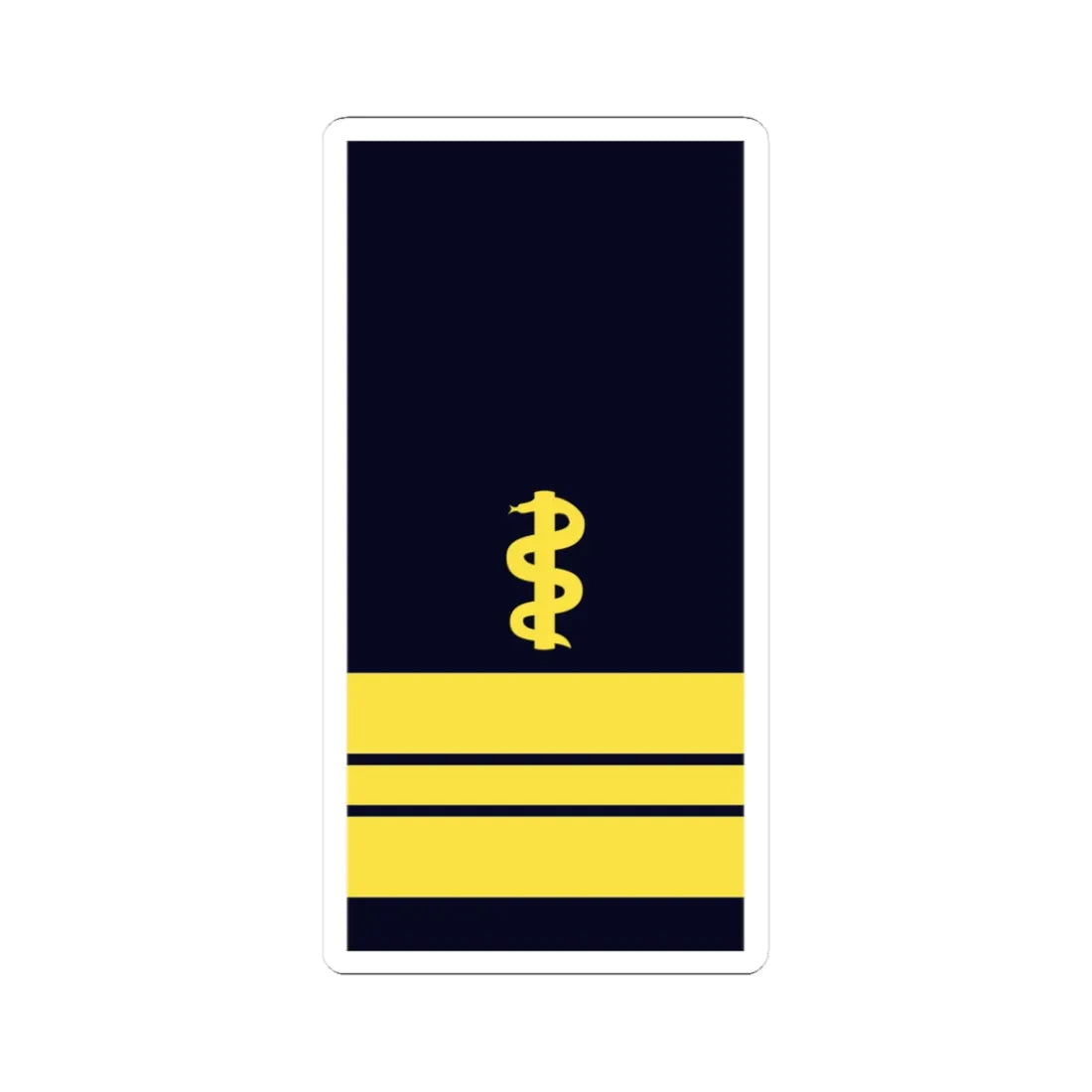 GE NAVY OF 2med StArzt (Military Rank) STICKER Vinyl Kiss-Cut Decal 3 Inch White - The Sticker Space