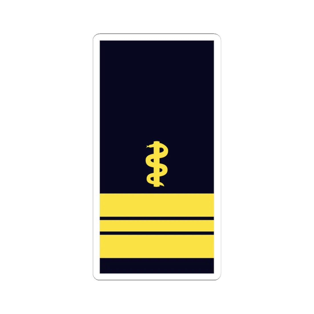 GE NAVY OF 2med StArzt (Military Rank) STICKER Vinyl Kiss-Cut Decal 4 Inch White - The Sticker Space