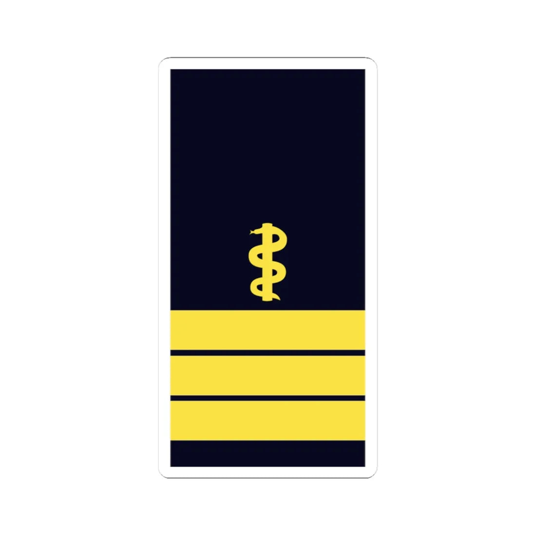 GE NAVY OF 3med OStArzt (Military Rank) STICKER Vinyl Kiss-Cut Decal 3 Inch White - The Sticker Space