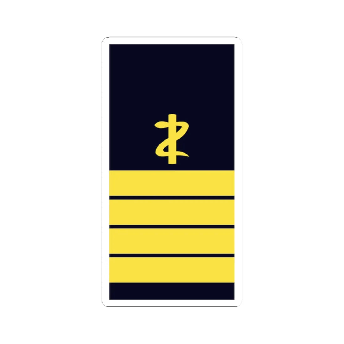 GE NAVY OF 5dent FlArzt (Military Rank) STICKER Vinyl Kiss-Cut Decal 2 Inch White - The Sticker Space