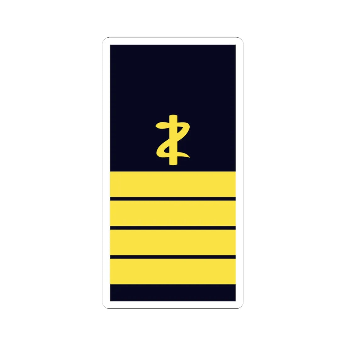 GE NAVY OF 5dent FlArzt (Military Rank) STICKER Vinyl Kiss-Cut Decal 3 Inch White - The Sticker Space