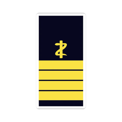 GE NAVY OF 5dent FlArzt (Military Rank) STICKER Vinyl Kiss-Cut Decal 3 Inch White - The Sticker Space