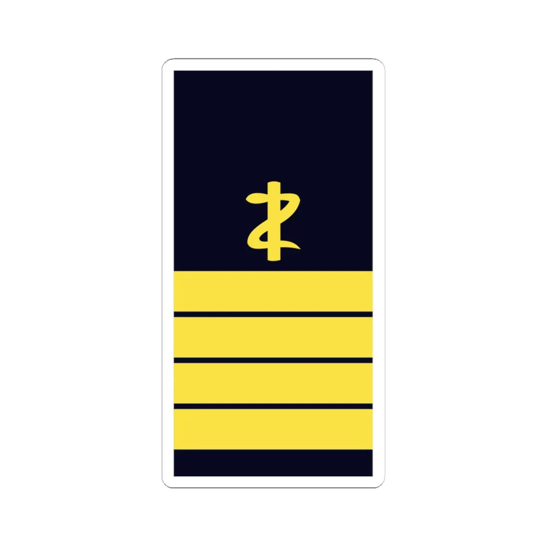 GE NAVY OF 5dent FlArzt (Military Rank) STICKER Vinyl Kiss-Cut Decal 4 Inch White - The Sticker Space