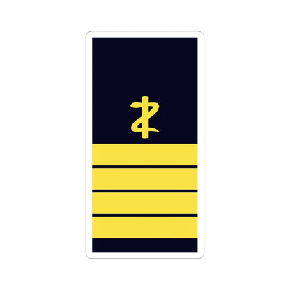 GE NAVY OF 5dent FlArzt (Military Rank) STICKER Vinyl Kiss-Cut Decal 4 Inch White - The Sticker Space