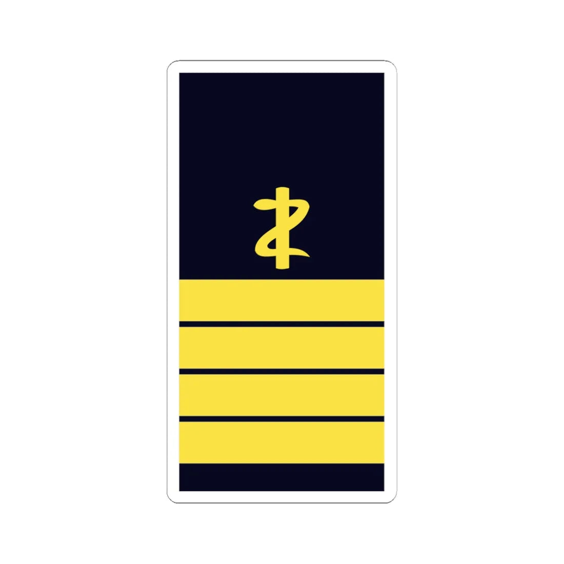 GE NAVY OF 5dent FlArzt (Military Rank) STICKER Vinyl Kiss-Cut Decal 6 Inch White - The Sticker Space