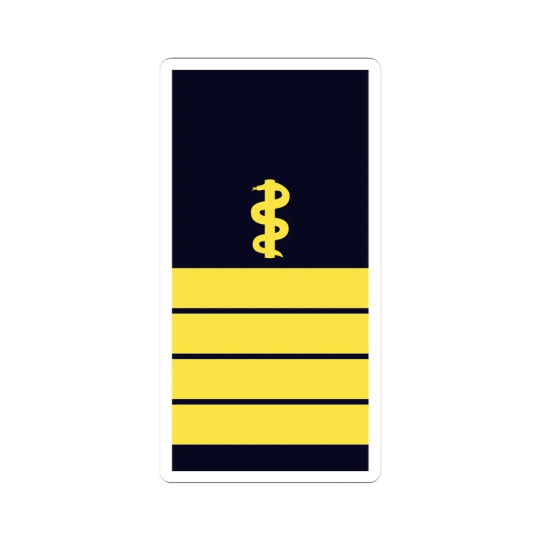 GE NAVY OF 5med FlArzt (Military Rank) STICKER Vinyl Kiss-Cut Decal 3 Inch White - The Sticker Space