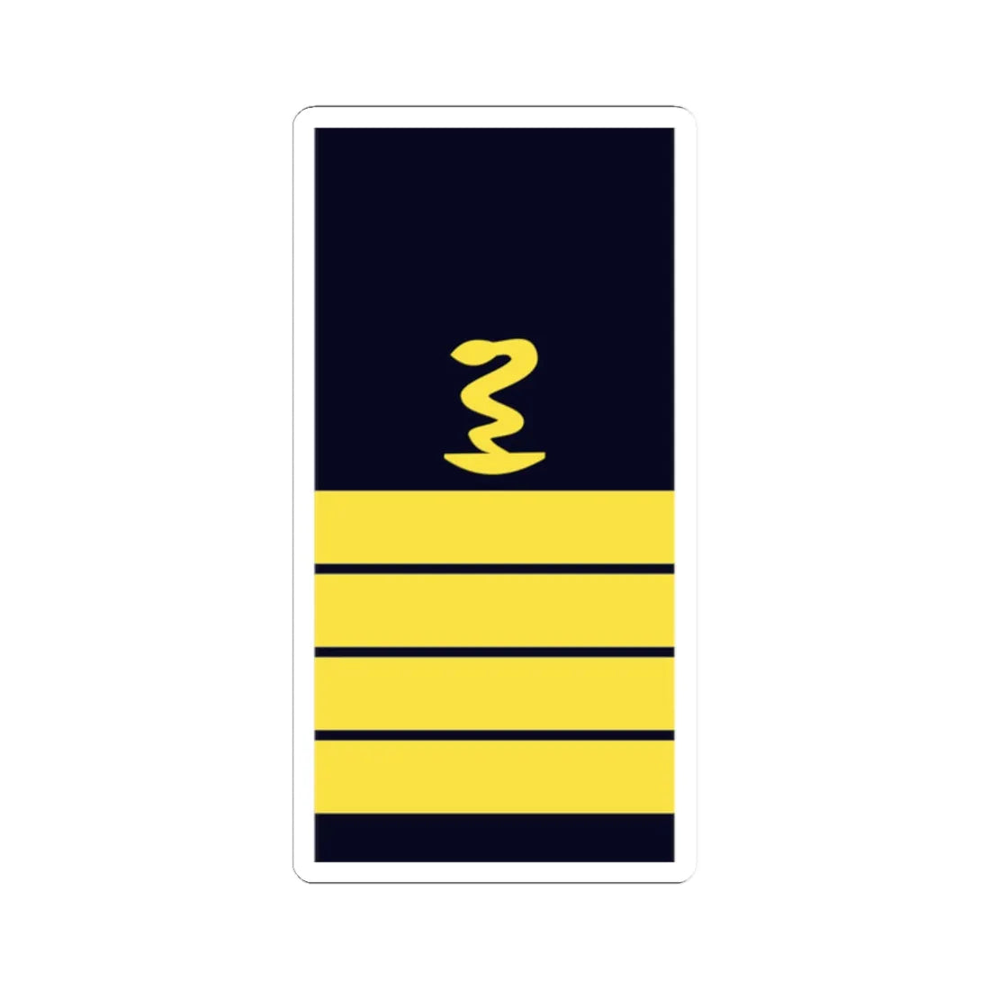 GE NAVY OF 5pharm FlAp (Military Rank) STICKER Vinyl Kiss-Cut Decal 2 Inch White - The Sticker Space