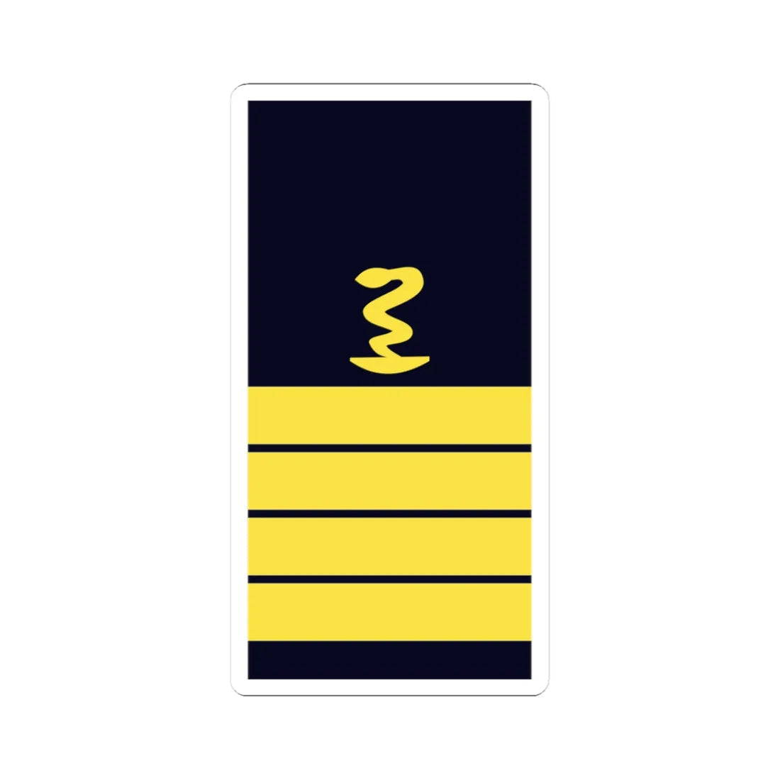 GE NAVY OF 5pharm FlAp (Military Rank) STICKER Vinyl Kiss-Cut Decal 3 Inch White - The Sticker Space