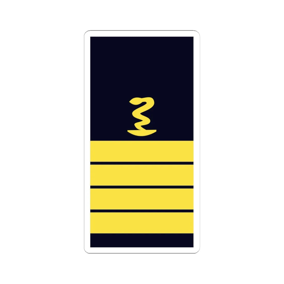 GE NAVY OF 5pharm FlAp (Military Rank) STICKER Vinyl Kiss-Cut Decal 4 Inch White - The Sticker Space