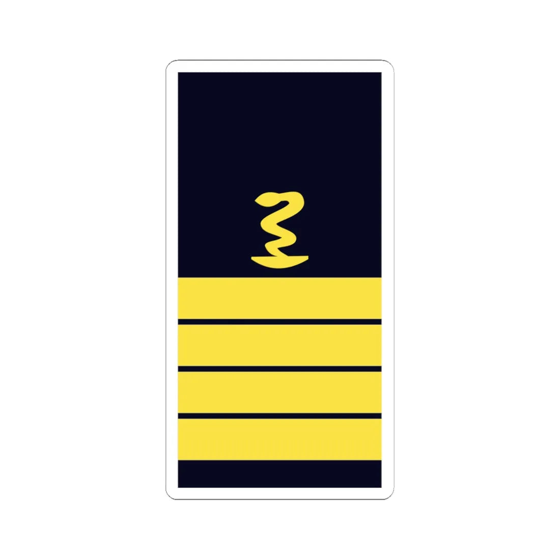 GE NAVY OF 5pharm FlAp (Military Rank) STICKER Vinyl Kiss-Cut Decal 6 Inch White - The Sticker Space