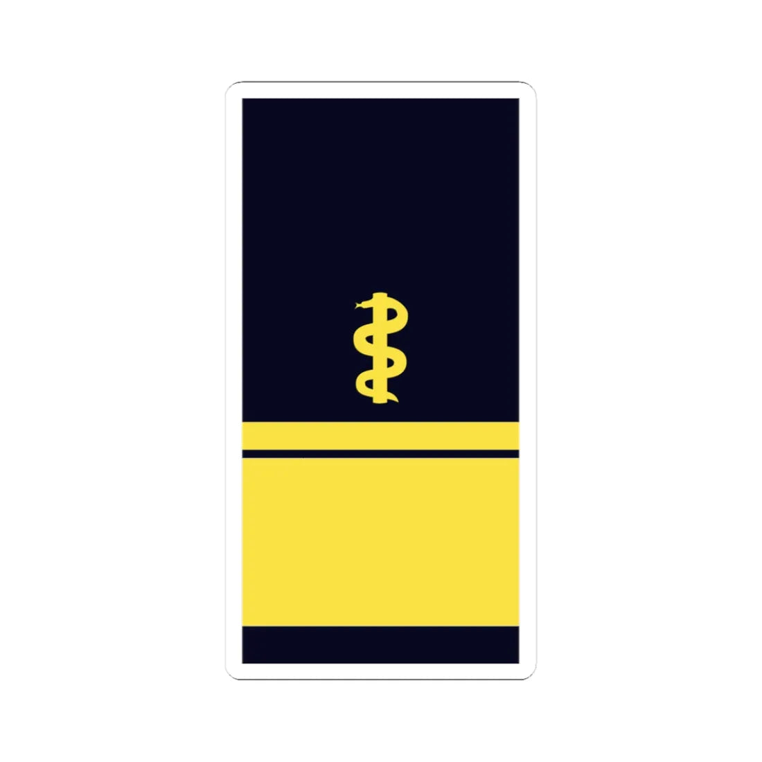 GE NAVY OF 6med AdmArzt (Military Rank) STICKER Vinyl Kiss-Cut Decal 3 Inch White - The Sticker Space