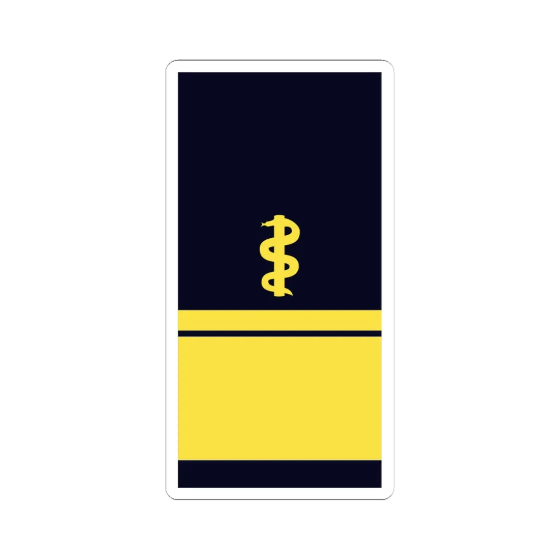 GE NAVY OF 6med AdmArzt (Military Rank) STICKER Vinyl Kiss-Cut Decal 4 Inch White - The Sticker Space
