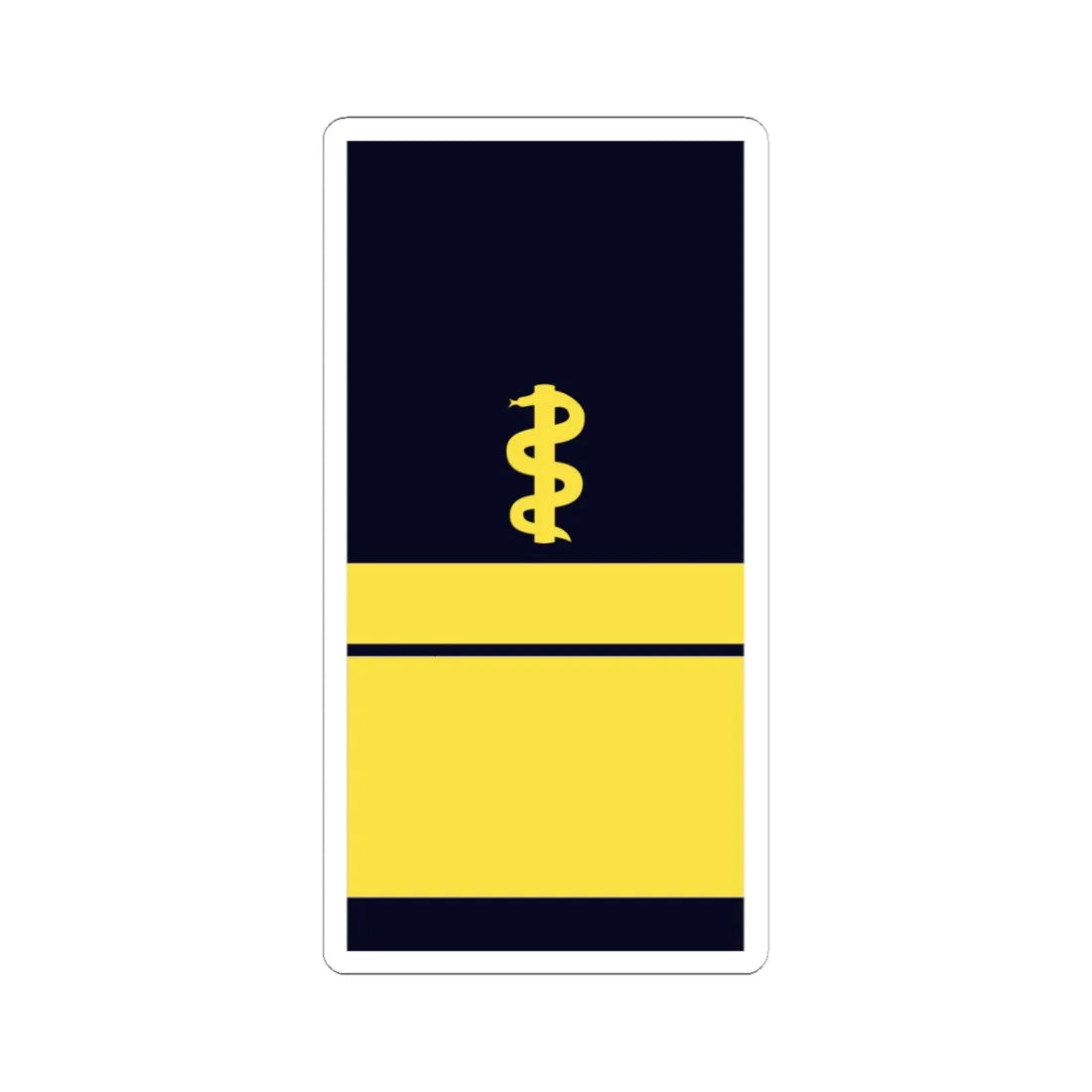 GE NAVY OF 7med AdmStArzt (Military Rank) STICKER Vinyl Kiss-Cut Decal 6 Inch White - The Sticker Space