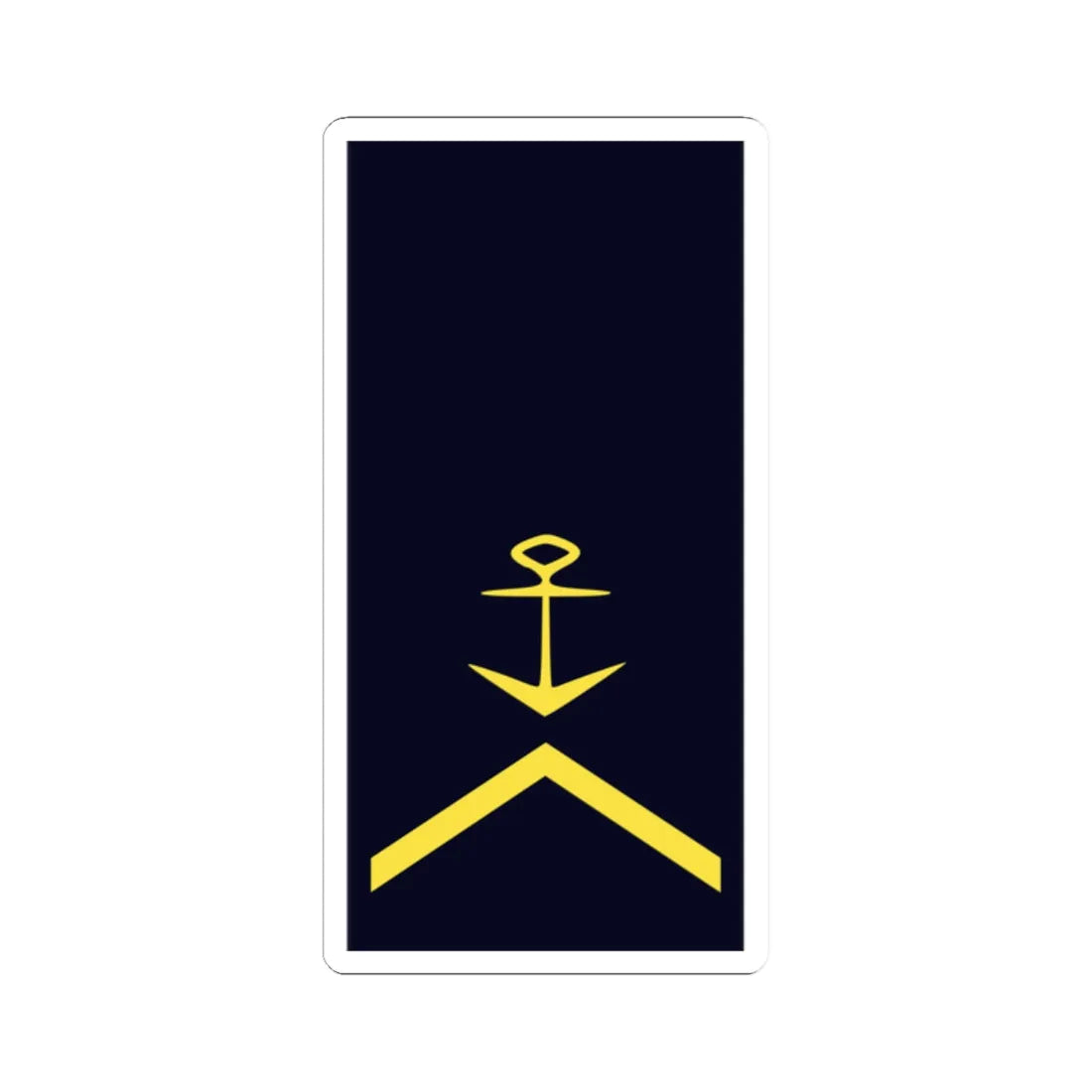 GE NAVY OR 6a Btsm (Military Rank) STICKER Vinyl Kiss-Cut Decal 2 Inch White - The Sticker Space